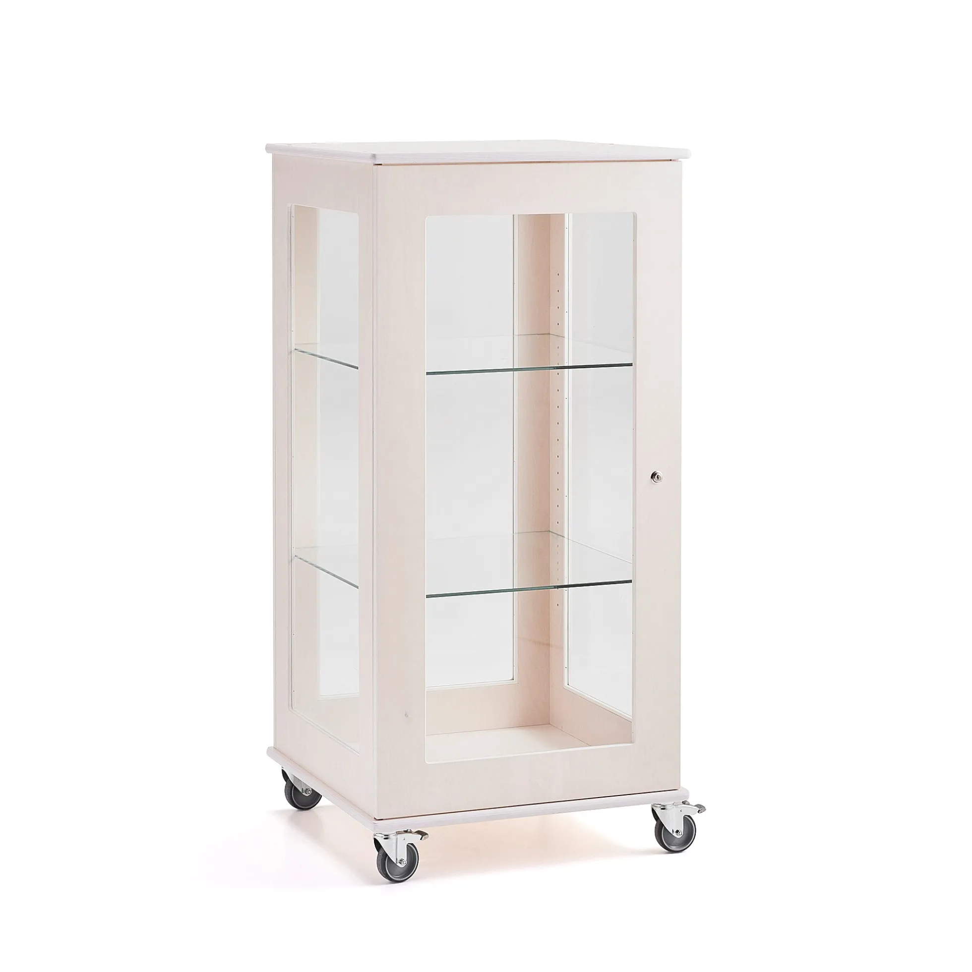 Vitriinikaappi EXPO Kaksi hyllyä, 660x600x1250 mm, valkoinen
