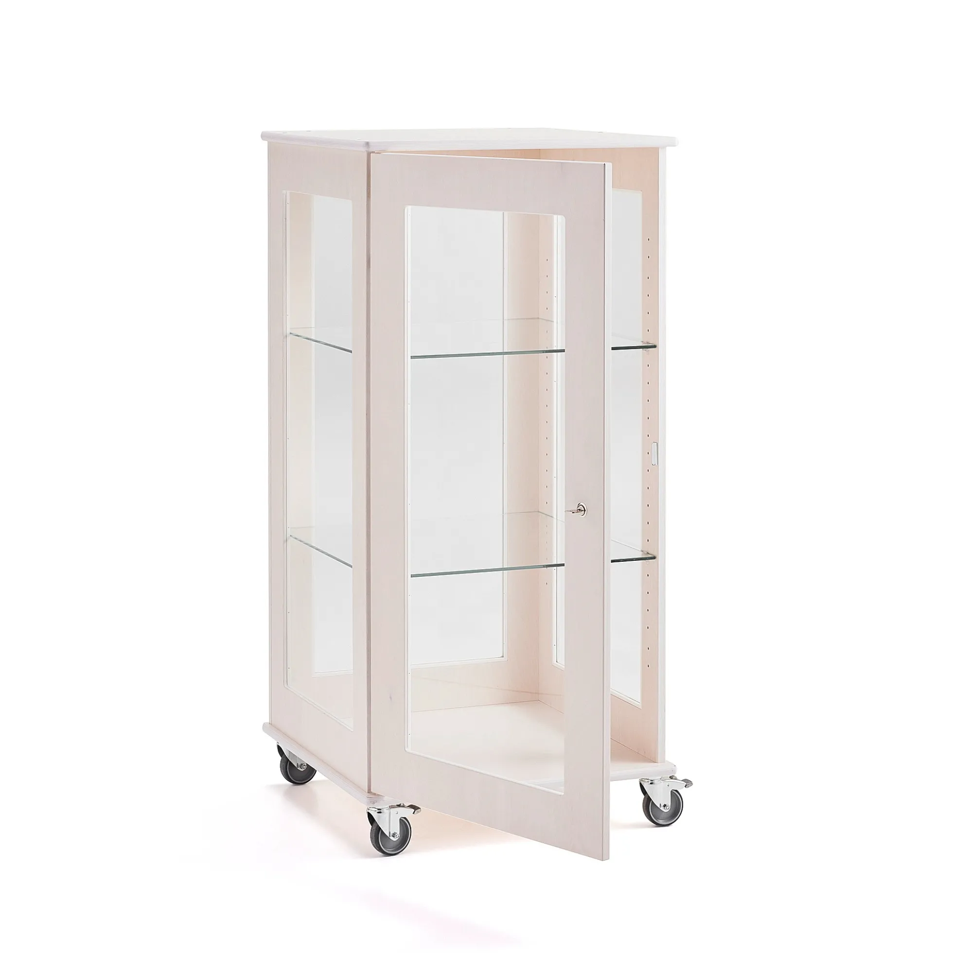 Vitriinikaappi EXPO Kaksi hyllyä, 660x600x1250 mm, valkoinen
