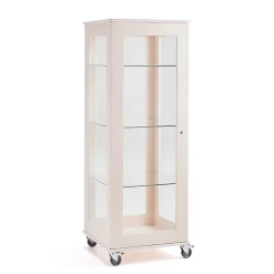 Vitriinikaappi EXPO Kolme hyllyä, 660x600x1600 mm, valkoinen